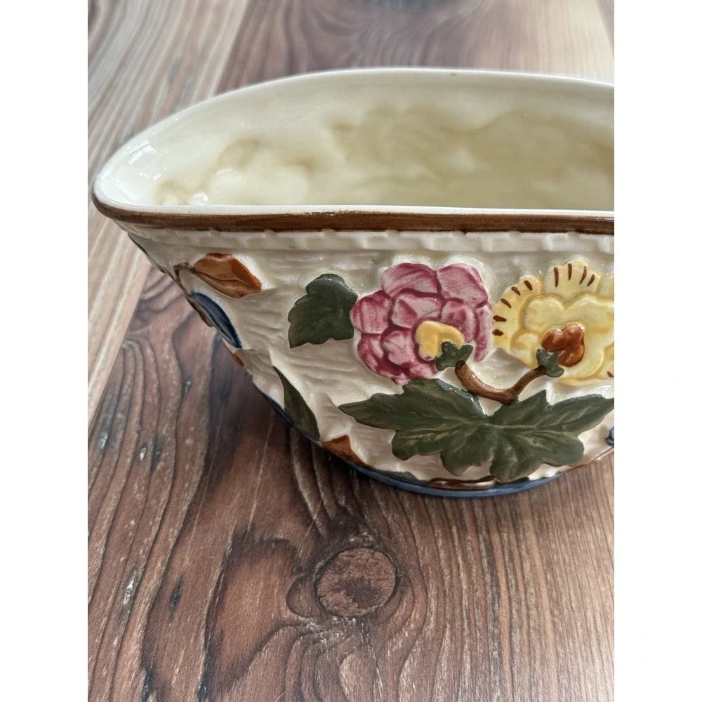 H.J. Wood Indian Tree Decorative Center Bowl Burslem England 9